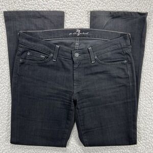 7 For All Mankind Bootcut‎ Jeans Women's Size 31 Black Boho Western Rodeo